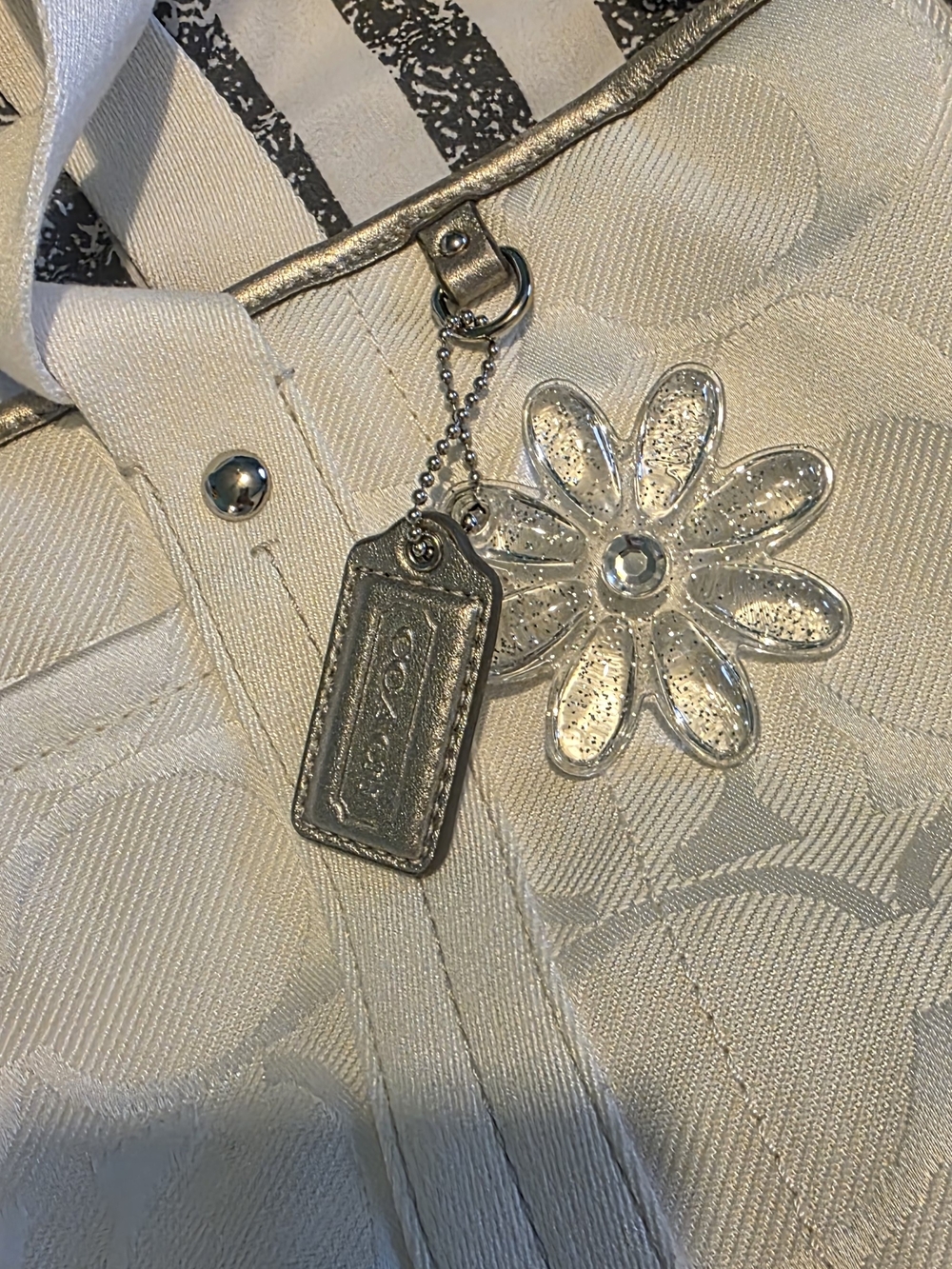 Coach Daisy White Signature Tote